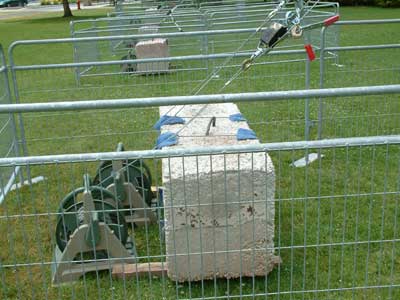 Concrete supports in Queen Victoria Park