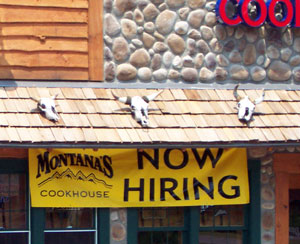 Montana's Cookhouse now hiring