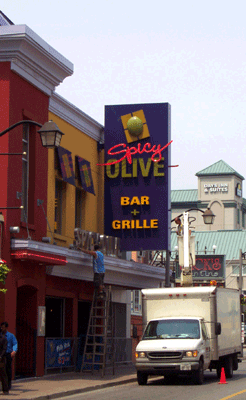 Large Spicy Olive sign