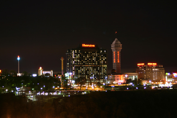 Clifton Hill and Falls Avenue at Night