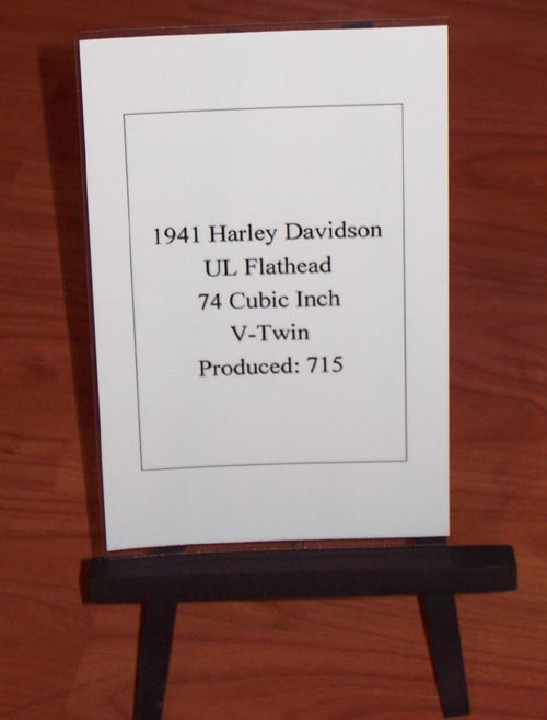 1941 Harley Davidson UL Flathead sign
