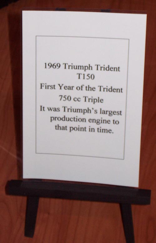 1969 Triumph Trident T150 sign