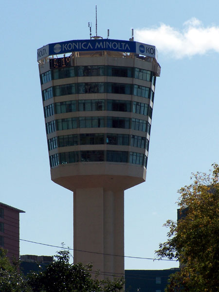 Ramada Plaza Hotel Fallsview at the Konica Minolta Tower from Niagara Parkway