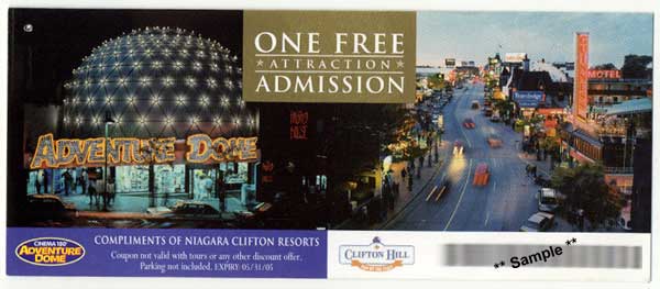 Brick City (formerly Adventure Dome) admission ticket