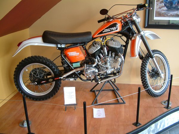 Motorcycle in lobby of Classic Iron Motorcycle Museum