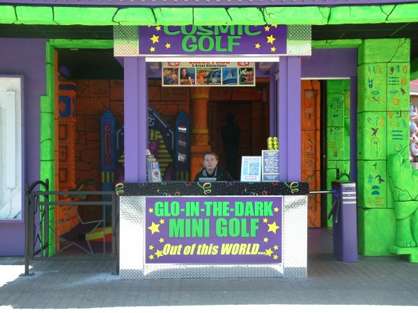 Cosmic Golf ticket booth