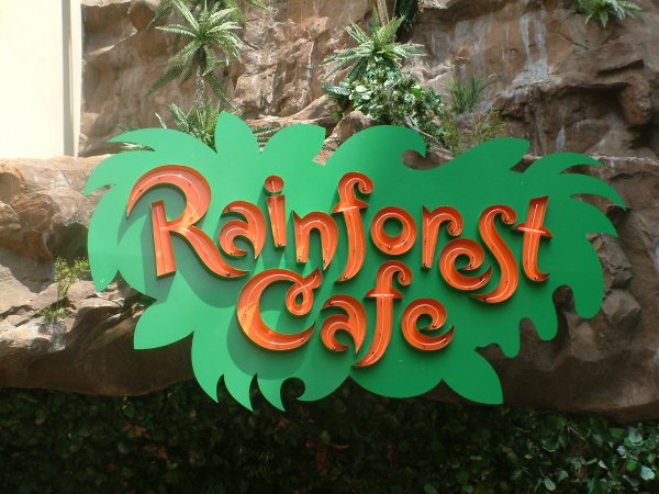 Rainforest Cafe sign