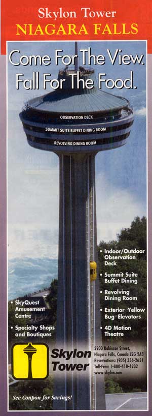 Attractions Ontario 2005 Skylon Tower ad