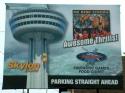 Skylon Tower billboard featuring awesome thrills